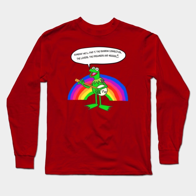 Kermit the frog Long Sleeve T-Shirt by wolfmanjaq